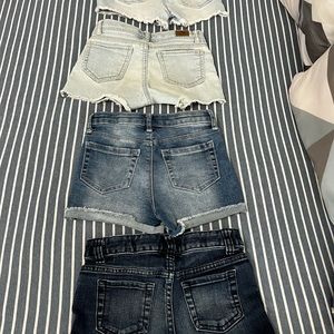 5pc girls denim shorts size 5/6 Jordache, Cat& Jack, jumping beans, so her.
